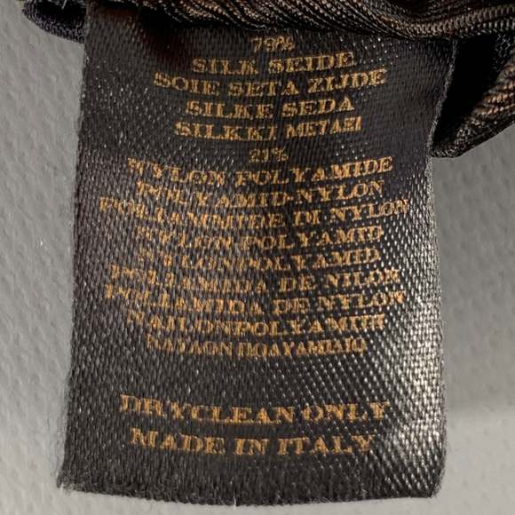 BURBERRY Brown Textured Silk Blend Tie - Picture 4 of 4